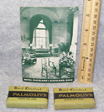 Lot: Hotel Cleveland Ohio postcard & 2 bars of mini Palmolive soap picture