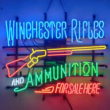Winchester Rifles Neon Sign 32x24 Home Bar Man Cave Wall Decor Artwork Gift picture