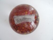 Late 1800's MILLVILLE Glass Name Plaque PAPERWEIGHT w/ FRIT Antique picture
