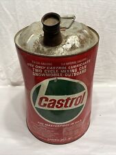 Vintage Rare Castrol 6.5 Gallon Gas Can In Red And Green picture