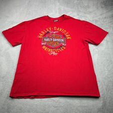 Harley Davidson Shirt Mens Extra Large Red Key West Double Sided Motorcycle picture
