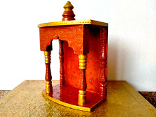 Wooden Handpainted Pooja Temple, Copper Colour Pooja temple, puja Wall temple picture