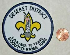 UTAH PARKS OA 508 BSA DESERET DISTRICT LDS 75YRS 1988 SCOUT O RAMA PATCH 3