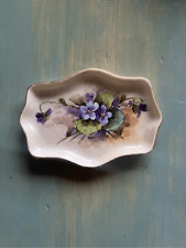 Vintage floral trinket dish violets” February Weisley china picture