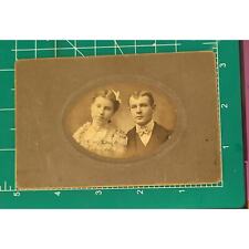 Antique Victorian Cabinet Card Photo Couple picture