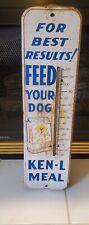 Cool Vintage 1950s KEN-L RATION Dog Food Metal Thermometer Sign picture
