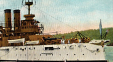 Vintage Postcard US Battleship Alabama Color Germany SL & CO picture