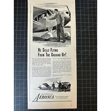 Vintage 1940s Aerona Aircraft Print Ad picture