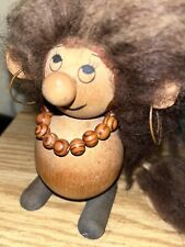 VTG, Rare 1960s Svenskt Handarbete Wooden Troll Doll picture