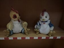 Two Rare MARY’S HENHOUSE BY ENESCO 1997 Rooster 319843 & Hen 319813 picture