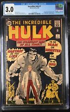 Incredible Hulk #1 Origin & 1st App. Hulk Silver Age Marvel Comic 1962 CGC 3.0 picture