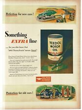 1946 Veedol Motor Oil perfection protection for new cars Vintage Print Ad 3 picture