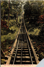Mt Beacon New York NY Foot of Incline Railway Tram Car Tracks 1900s Postcard picture