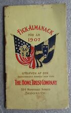1907 Fick Almanack - The Home Trust Company Brooklyn NY picture