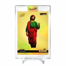 PETER THE APOSTLE Caricature Card 2023 GleeBeeCo #PTCR-G Encased Holo GOLD 1/1 picture