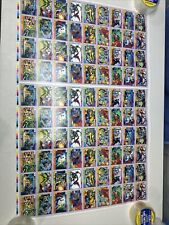 AWESOME 1991 MARVEL COMICS UNCUT SHEET TRADING CARDS picture