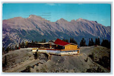 1964 Canadian Rockies Sulphur Mountain Gondola Tea House Banff Canada Postcard picture