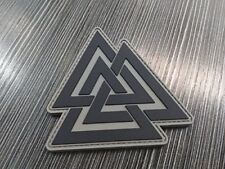Valknut Triangle Symbol Nordic Viking PVC Rubber Hook Patch picture