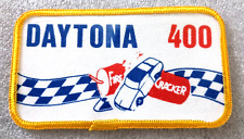 Daytona Fire Craker 400 1970s Auto Racing Checker Coth Patch New NOS NASCAR  picture