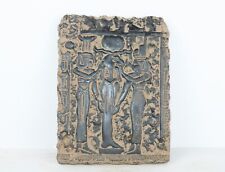 Rare Antique Stela Khnum Standing Between Isis and Nephthys Egyptian Mythology picture