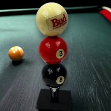 VTG Budweiser Bud Beer Tap Handle Pool Balls Billiards Hall Eight Ball Tapper picture