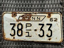 1962  TENNESSEE  License Plate ** '62 TN **  TENN in STATE SHAPE picture
