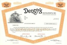Denny's Restaurants, Inc. - Specimen Stock Certificate - Two Left - Available in picture