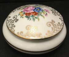 Vintage Limoges France Porcelain Powder Trinket Box Floral picture