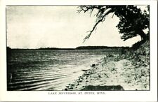 Lake Jefferson St Peter Minnesota Black and White Postcard  picture