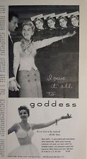 1954 I owe it all to Goddess women's bra vintage fashion ad picture