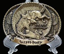 Wicked Pony Frederic Remington Cowboy Western Wear Vintage Belt Buckle picture