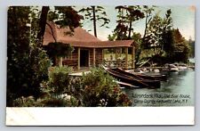 c1905 Camp Osprey Raquette Lake Boat House Adirondack Mountains NY P283A picture