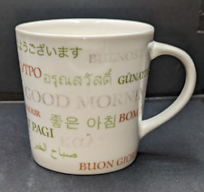 Starbucks Coffee Good Morning Multi Language 16 oz Coffee Mug 2007 READ picture