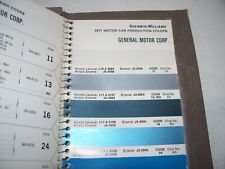Sherwin Williams Automotive Finishers Paint Chart Color Chip Guide 1971-1978 picture
