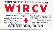 QSL 1949 Stratford CT Red Cross  radio card picture