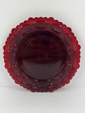 Vintage AVON 1876 CAPE COD COLLECTION RUBY RED GLASS PLATE 7.5” picture