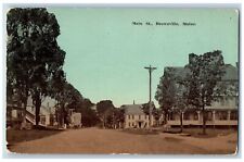 c1910's Main Street Dirt Road Trees Houses Building Brownville Maine ME Postcard picture