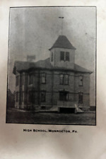 Vintage Monroeton PA school house building RPPC real picture postcard rare photo picture