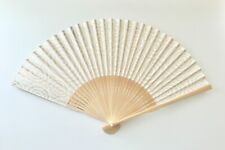 Kyo Sensu × Mino Washi Limited Openwork Ripple Pattern Japanese Folding Fan KS18 picture