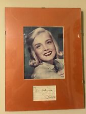 Vintage 1940’s Glass Framed Photo With Signature By Unknown Hollywood Actress picture