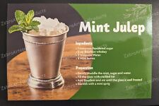 Postcard blank never used Mint Julep recipe 4x6 greeting card picture