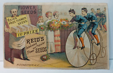 Reid's Flower Seeds Trade Card Rochester NY c 1880's Price List Advertising picture