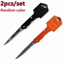 2PC Outdoor Survival Pocket Folding Mini Chain Knife Portable Camping picture