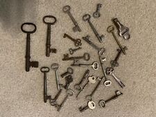 Lot of 23 Antique Vintage Metal Skeleton Keys ~ various styles and sizes picture