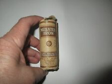 Antique 1926 Unopened Medicine Bottle Nuxated Iron with Insert 60 Tabs picture