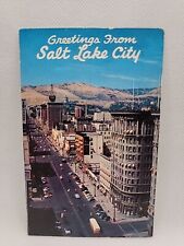 Vintage Postcard Main Street Salt Lake City Utah Old Cars picture