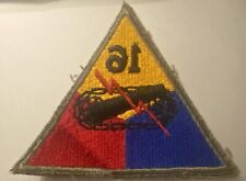 *WWII 16TH ARMORED DIVISION UNIFORM PATCH picture