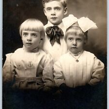 c1900s Washington DC Cute Children Sibling RPPC Sailor Boy Girl Brooks NOKO A186 picture