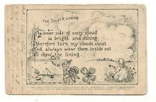 c1905 Greeting PC: “The Silver Lining” - New Cheer Post Cards – A.T. Cook picture