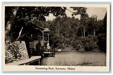 c1910's View Of Swimming Pool Sorrento Maine ME RPPC Photo Antique Postcard picture